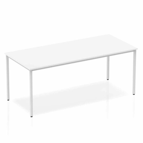 White 1800 Rectangular Box Frame Table