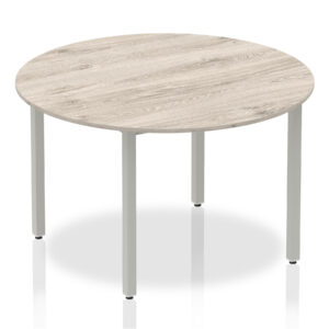Grey Oak Circular Box Frame Table